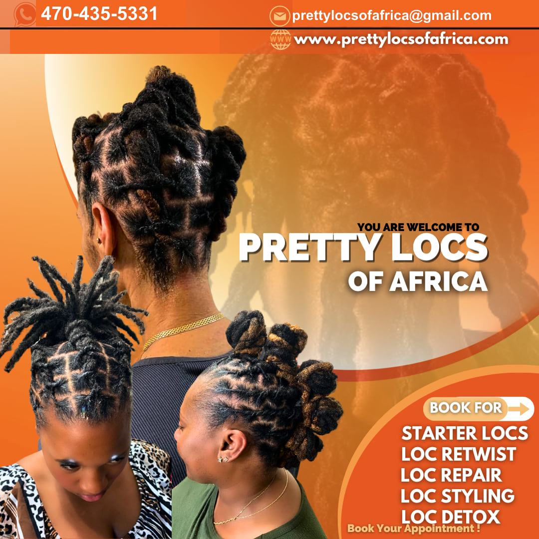 Pretty Locs of Africa booking advertisement