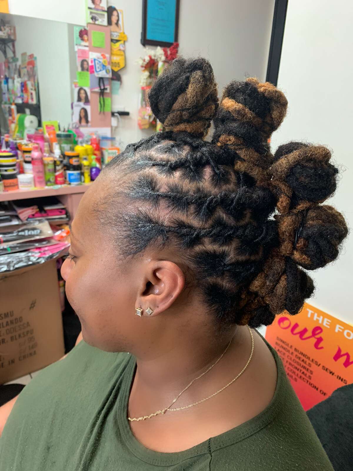 Beautiful professionally styled locs